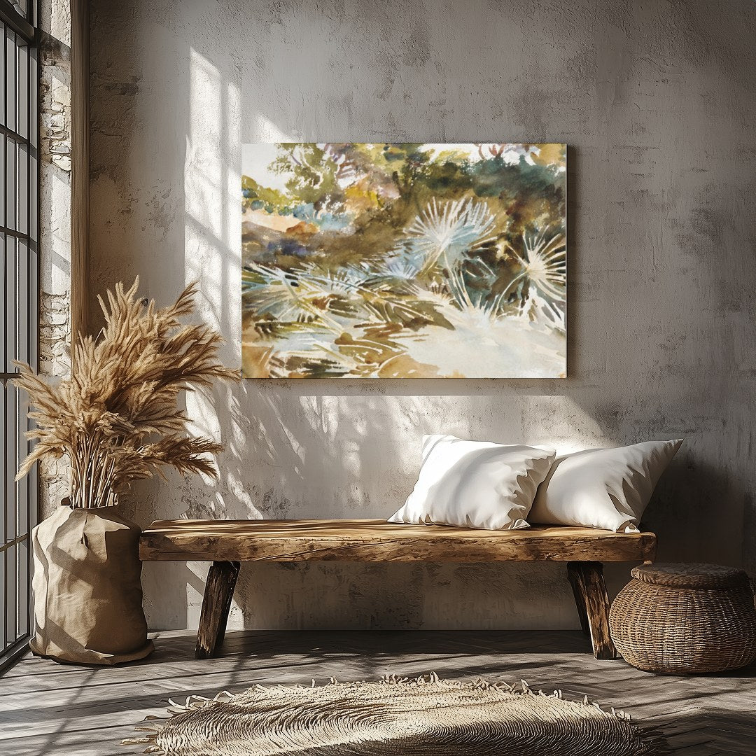 Immerse yourself in the serene beauty of nature with this exquisite watercolor painting. The for Veranda