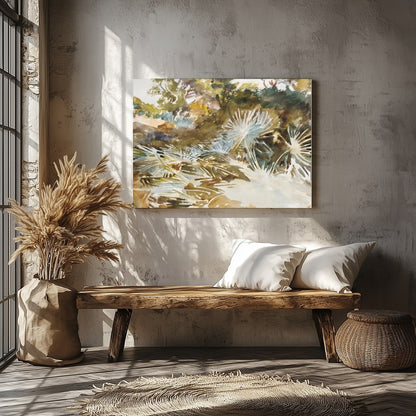 Immerse yourself in the serene beauty of nature with this exquisite watercolor painting. The for Veranda