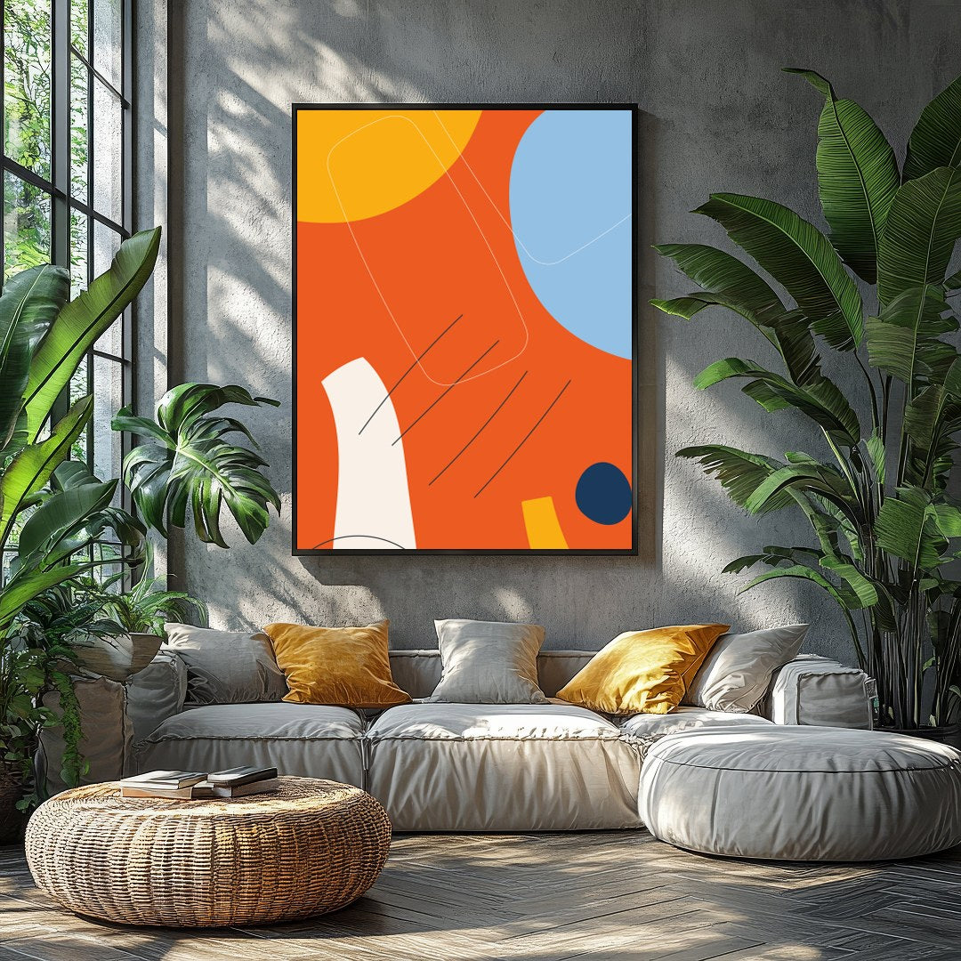 Infuse your space with energy and creativity through this dynamic abstract artwork. Featuring bold for Balcony