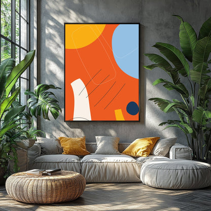 Infuse your space with energy and creativity through this dynamic abstract artwork. Featuring bold for Balcony
