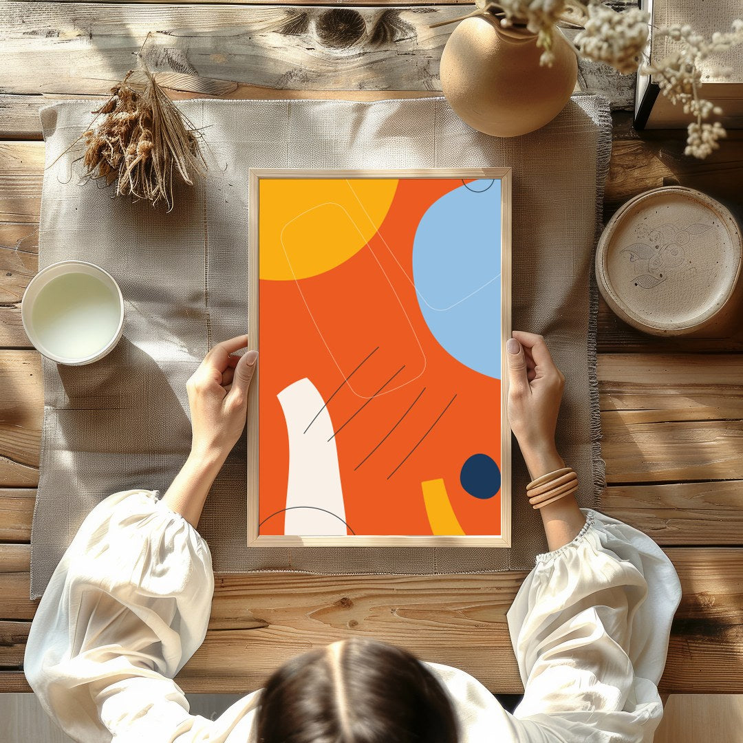 Infuse your space with energy and creativity through this dynamic abstract artwork. Featuring bold for Kitchen