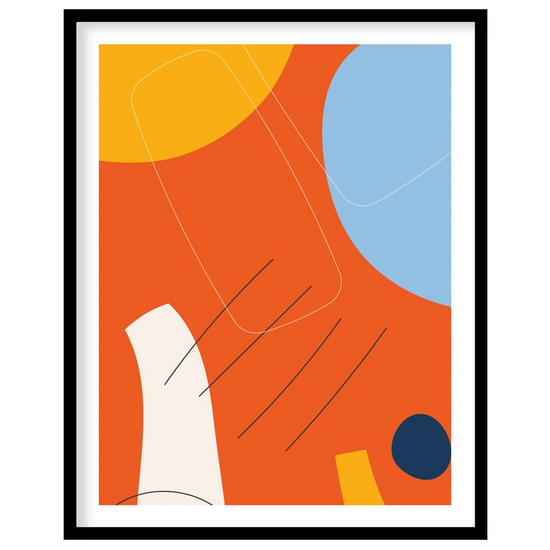 Vibrant Abstract Geometry Canvas