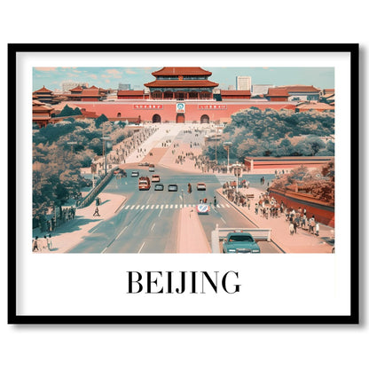Immerse yourself in the allure of Beijing with this stunning wall art, capturing the essence of a for office