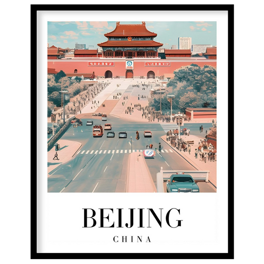 Immerse yourself in the allure of Beijing with this stunning wall art, capturing the essence of a for office