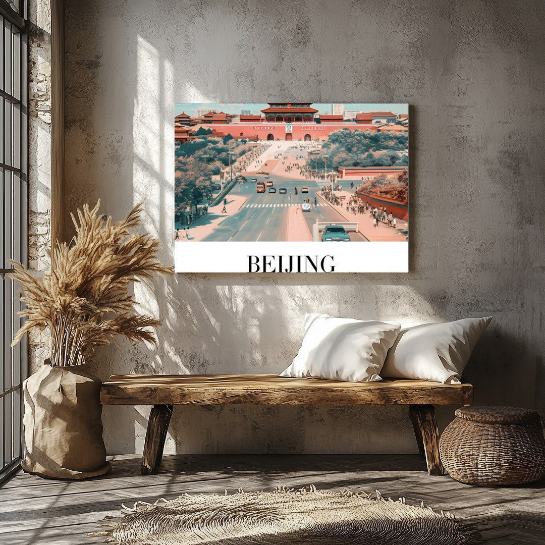 Immerse yourself in the allure of Beijing with this stunning wall art, capturing the essence of a for Veranda