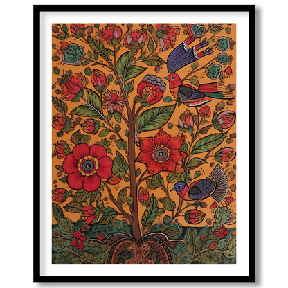 This captivating piece of wall art brings nature to life with its vivid portrayal of birds and for hallway