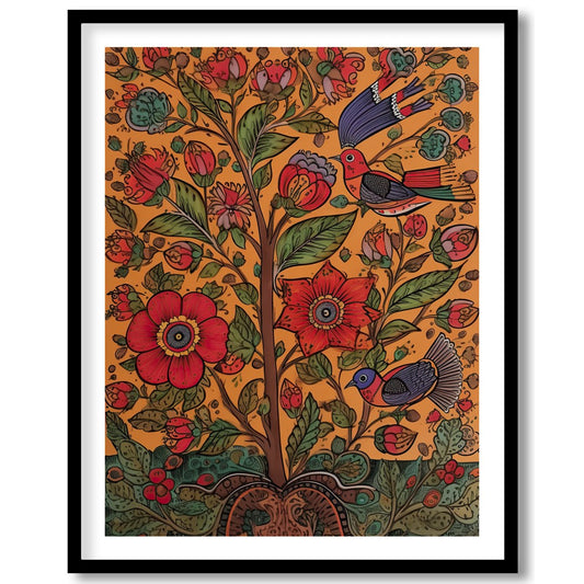 This captivating piece of wall art brings nature to life with its vivid portrayal of birds and for hallway