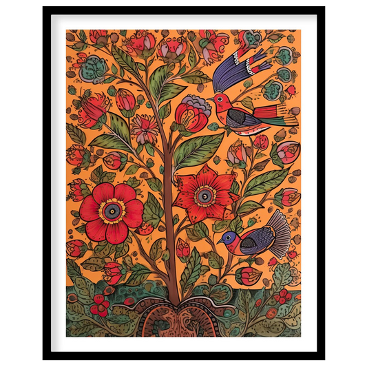 This captivating piece of wall art brings nature to life with its vivid portrayal of birds and for hallway