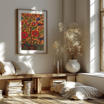 This captivating piece of wall art brings nature to life with its vivid portrayal of birds and for retreat