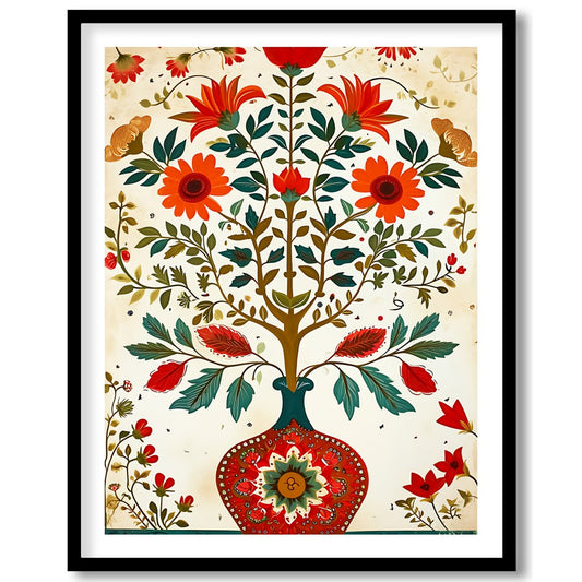 Embrace nature's elegance with this enchanting floral artwork. A lavish display of vibrant reds, for kitchen