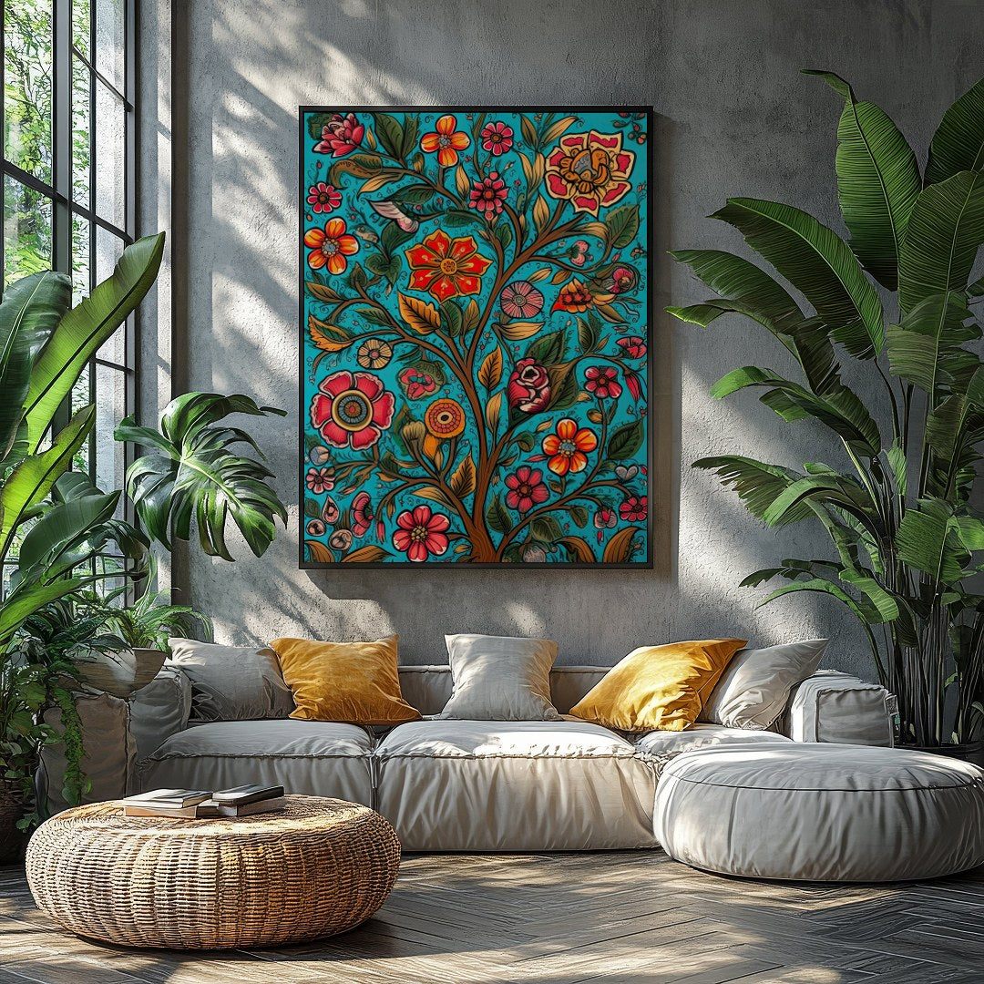 Infuse your space with the lively energy of this bold floral artwork. Featuring vivid flowers for Balcony