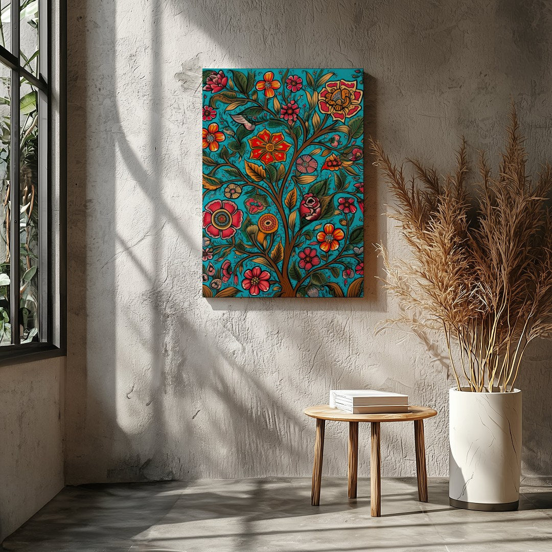 Infuse your space with the lively energy of this bold floral artwork. Featuring vivid flowers for Entrance