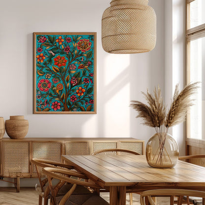 Infuse your space with the lively energy of this bold floral artwork. Featuring vivid flowers for Extra Kitchen