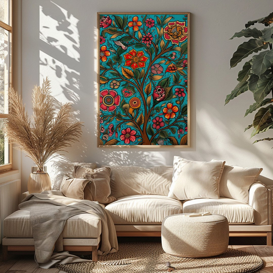 Infuse your space with the lively energy of this bold floral artwork. Featuring vivid flowers for Sitting Area
