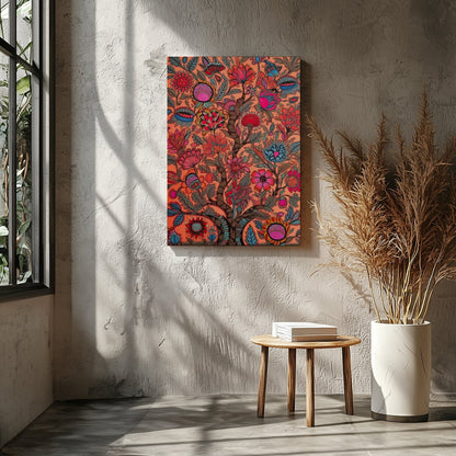 Immerse yourself in a vivid world with this intricate piece of wall art. Featuring elaborate floral for Entrance
