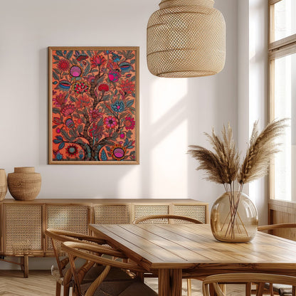 Immerse yourself in a vivid world with this intricate piece of wall art. Featuring elaborate floral for Extra Kitchen