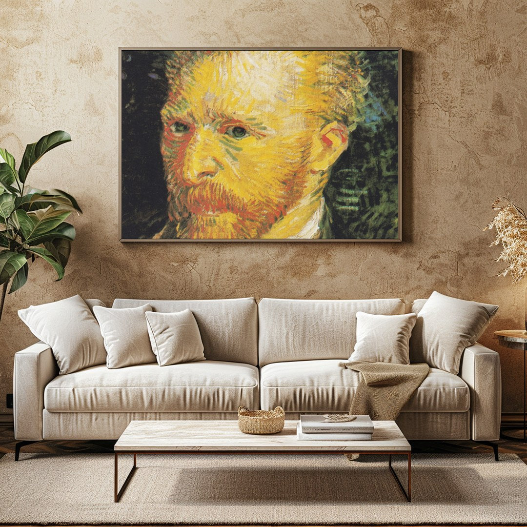Immerse your space in the dynamic energy of this vibrant brushstroke portrait. The artwork captures for Family Room