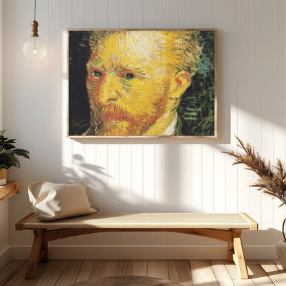Immerse your space in the dynamic energy of this vibrant brushstroke portrait. The artwork captures for Hallway