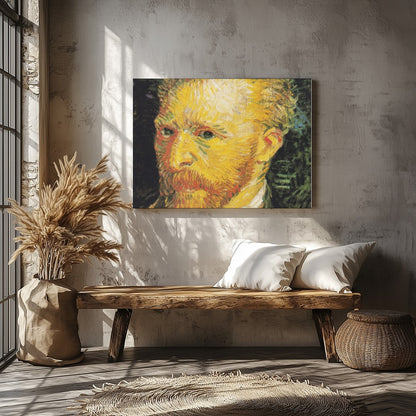 Immerse your space in the dynamic energy of this vibrant brushstroke portrait. The artwork captures for Veranda
