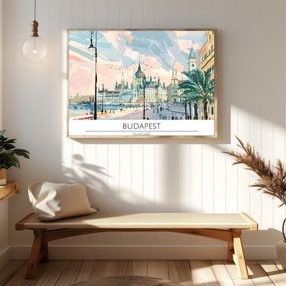 Capture the charm of Hungary's capital with this vibrant cityscape. Featuring a stunning view of for Hallway