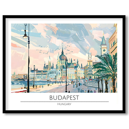 Capture the charm of Hungary's capital with this vibrant cityscape. Featuring a stunning view of for place