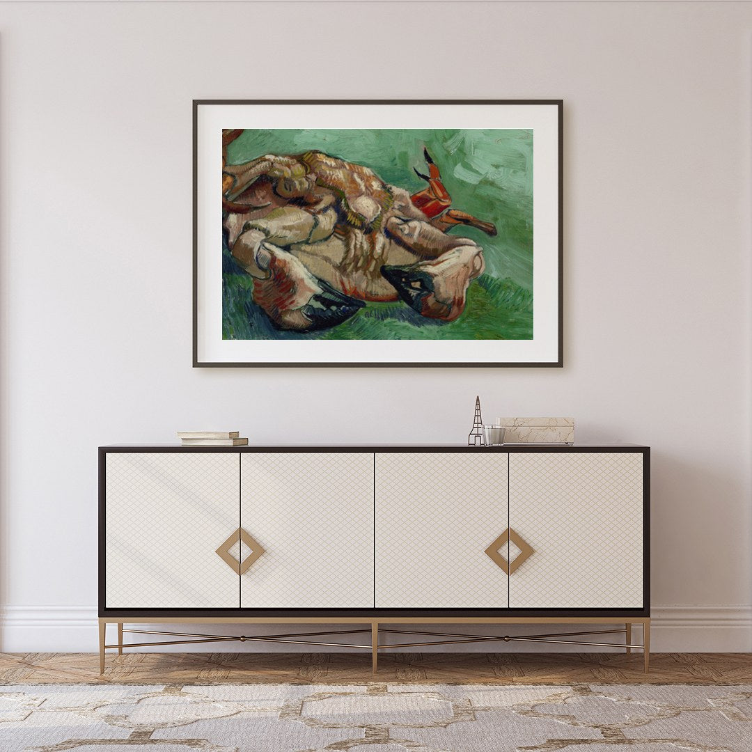 This captivating artwork showcases a crab with expressive brushstrokes and bold colors, set against for Foyer