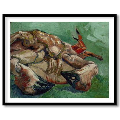 This captivating artwork showcases a crab with expressive brushstrokes and bold colors, set against for nook