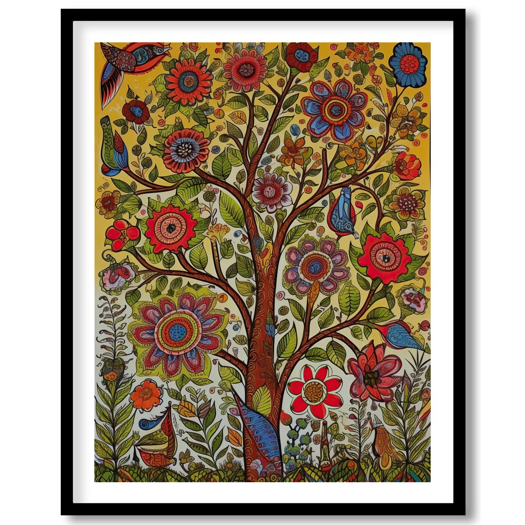 Celebrate the vivid wonders of nature with this dynamic tree of life artwork. Bursting with for home