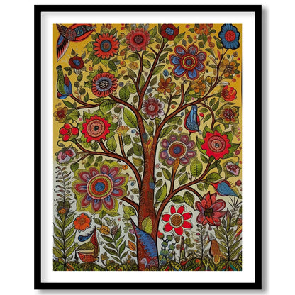Celebrate the vivid wonders of nature with this dynamic tree of life artwork. Bursting with for home