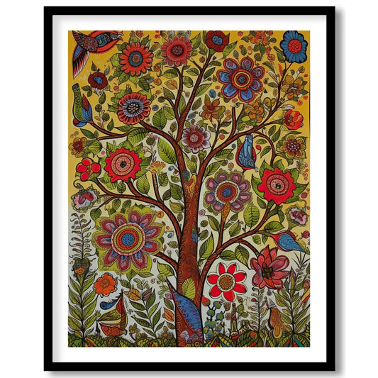 Celebrate the vivid wonders of nature with this dynamic tree of life artwork. Bursting with for home