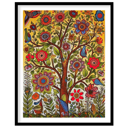 Celebrate the vivid wonders of nature with this dynamic tree of life artwork. Bursting with for home
