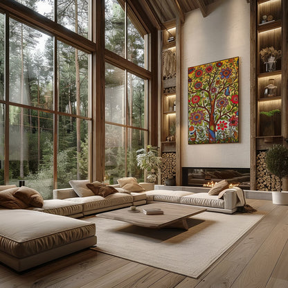 Celebrate the vivid wonders of nature with this dynamic tree of life artwork. Bursting with for Living Room