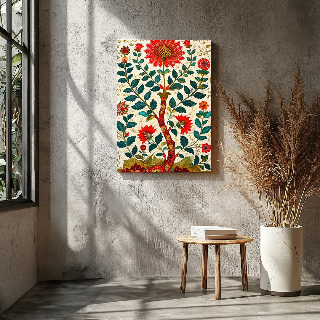 Immerse yourself in the radiant beauty of this floral masterpiece, where vivid blossoms and lush for Entrance