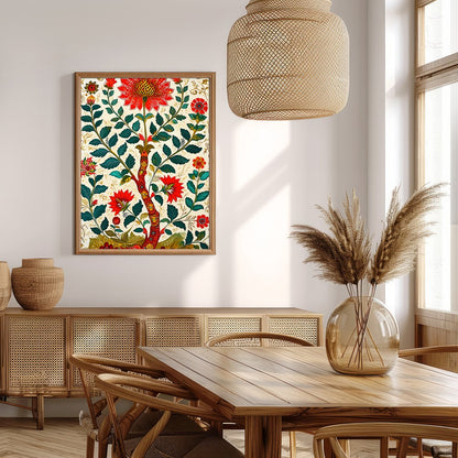 Immerse yourself in the radiant beauty of this floral masterpiece, where vivid blossoms and lush for Extra Kitchen
