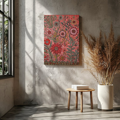 Immerse yourself in a world of vibrant blooms with this exquisite floral artwork. Featuring an for Entrance