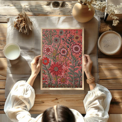 Immerse yourself in a world of vibrant blooms with this exquisite floral artwork. Featuring an for Kitchen