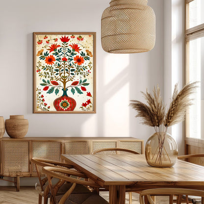 This exquisite artwork captures the beauty of nature with a vibrant array of flowers blossoming for Extra Kitchen