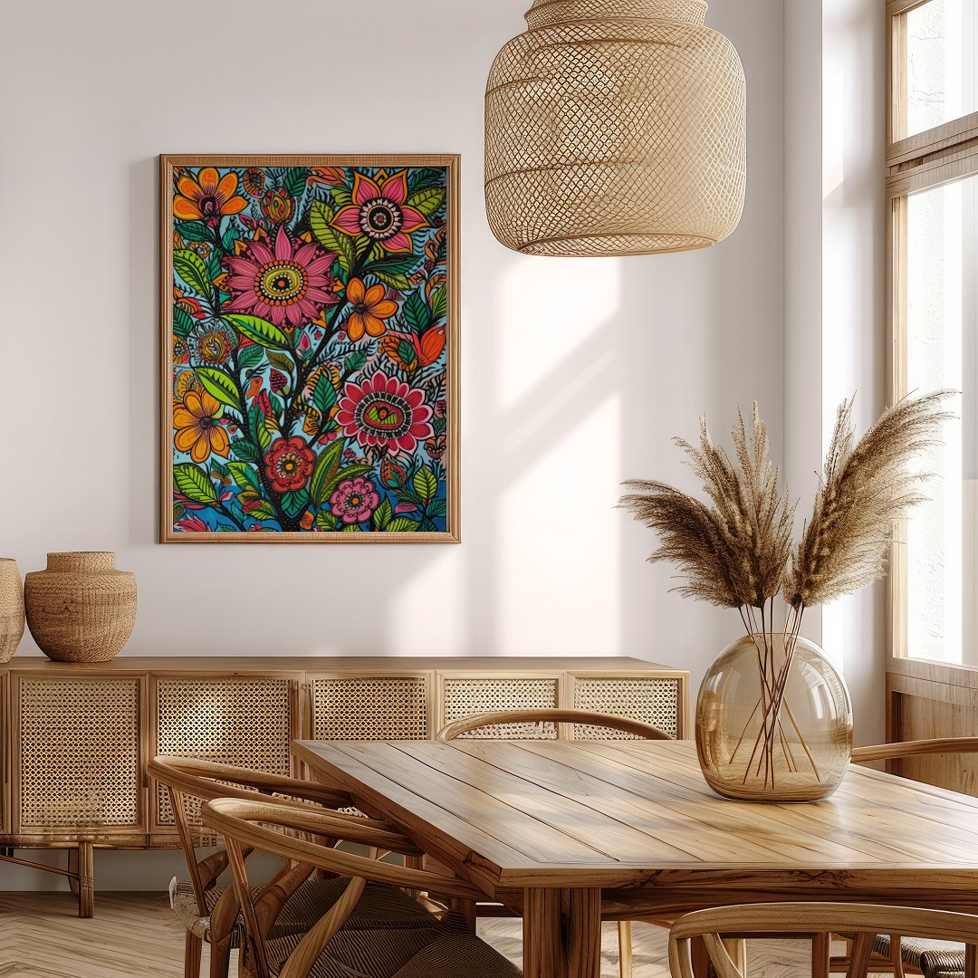 Infuse your space with the lively and intricate design of 'Vibrant Garden Blooms.' This stunning for Extra Kitchen
