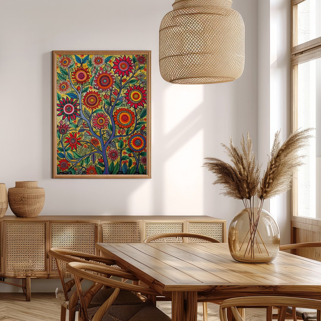 Immerse yourself in the lively dynamism of 'Vibrant Garden Blossom.' This stunning piece captures a for Extra Kitchen