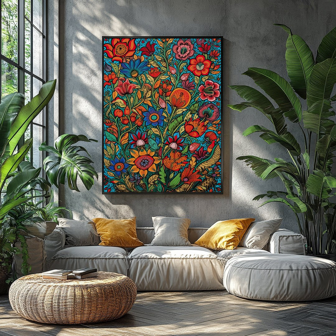 Transform your space with 'Vibrant Garden Symphony,' a stunning celebration of nature's beauty. for Balcony