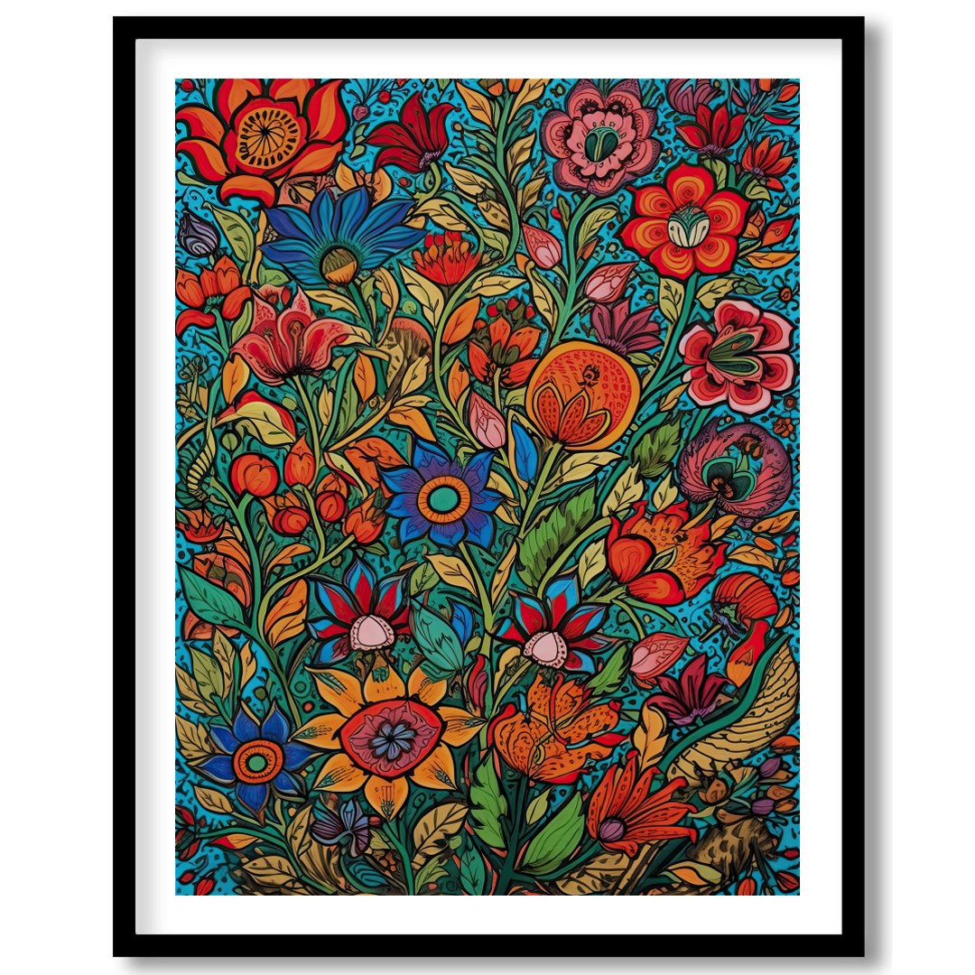Transform your space with 'Vibrant Garden Symphony,' a stunning celebration of nature's beauty. for bedroom