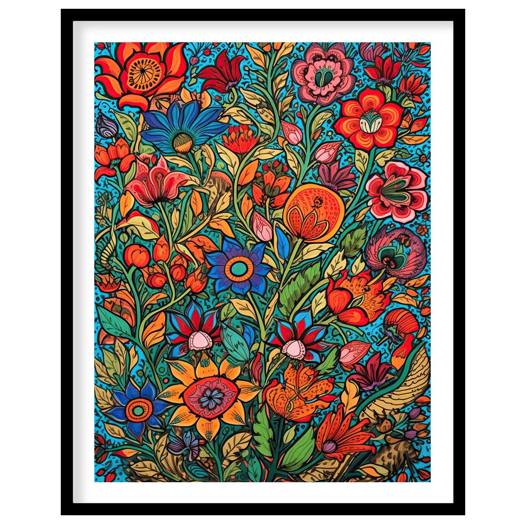 Transform your space with 'Vibrant Garden Symphony,' a stunning celebration of nature's beauty. for bedroom