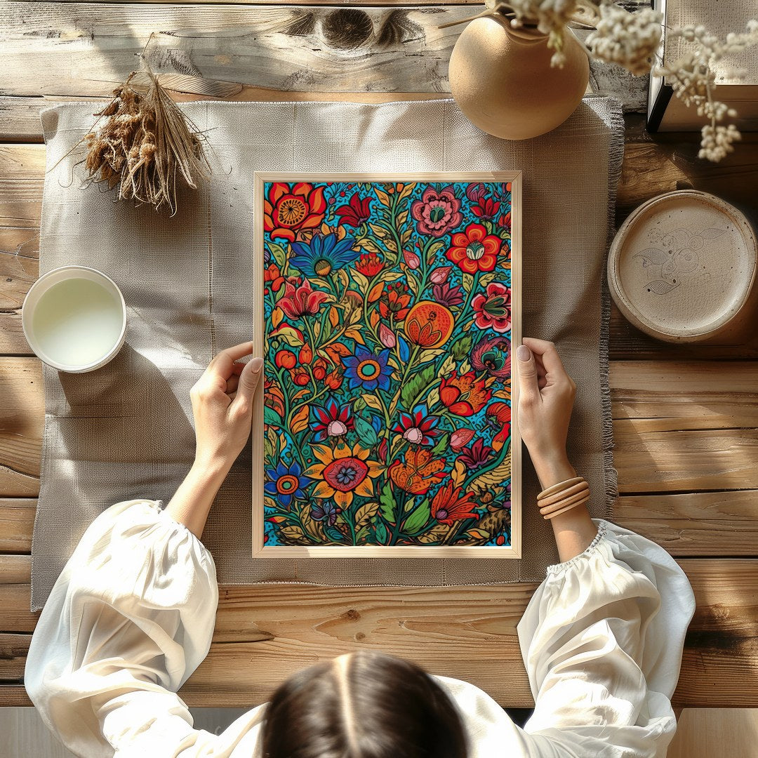 Transform your space with 'Vibrant Garden Symphony,' a stunning celebration of nature's beauty. for Kitchen