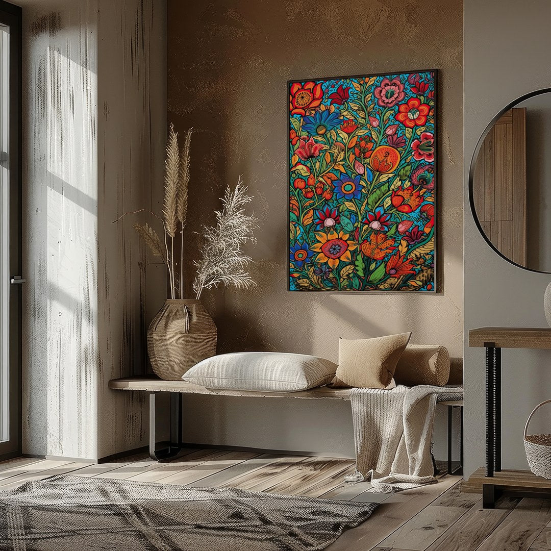 Transform your space with 'Vibrant Garden Symphony,' a stunning celebration of nature's beauty. for retreat