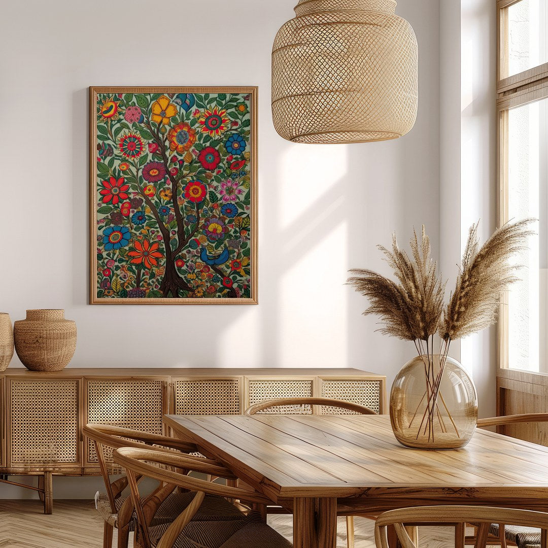 This breathtaking wall art captures the essence of a vibrant garden in full bloom, where intricate for Extra Kitchen