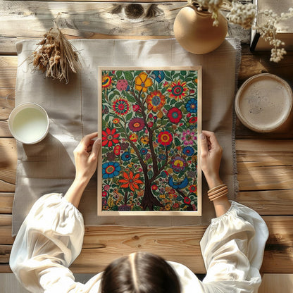 This breathtaking wall art captures the essence of a vibrant garden in full bloom, where intricate for Kitchen