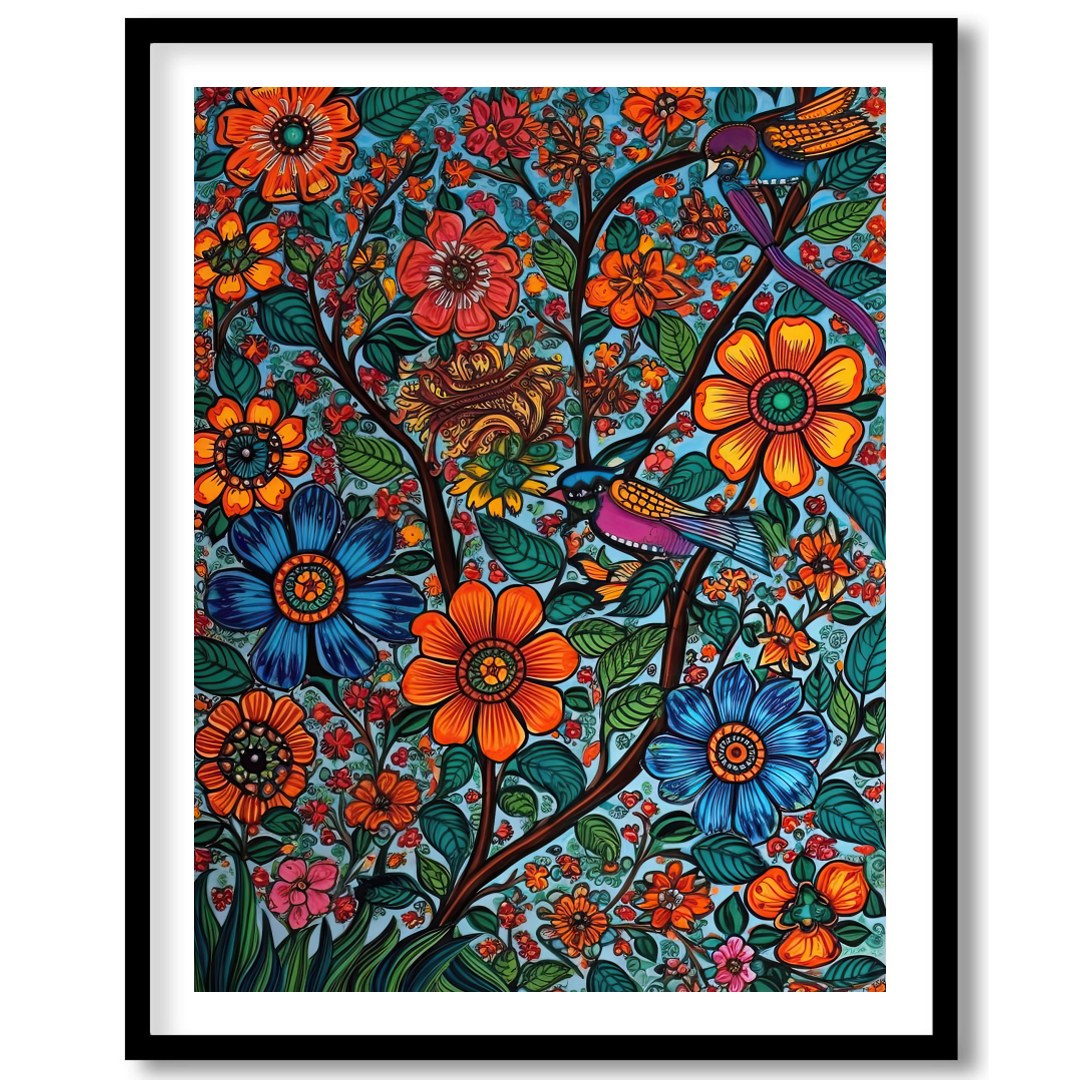 Immerse yourself in the vivid allure of 'Vibrant Garden Symphony,' a masterpiece that brings nature for abode