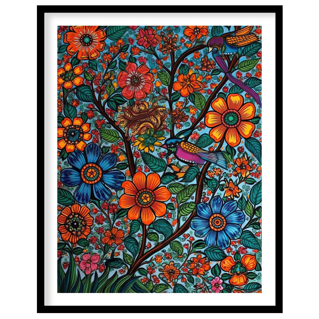 Immerse yourself in the vivid allure of 'Vibrant Garden Symphony,' a masterpiece that brings nature for abode
