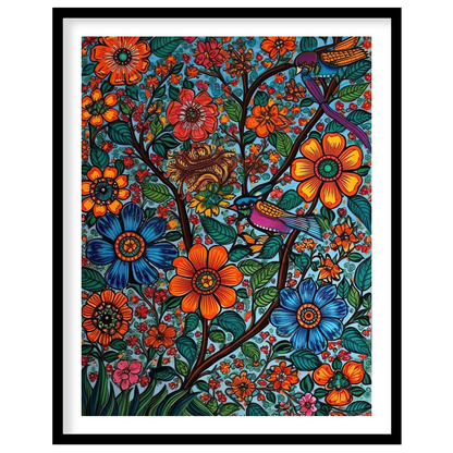 Immerse yourself in the vivid allure of 'Vibrant Garden Symphony,' a masterpiece that brings nature for abode