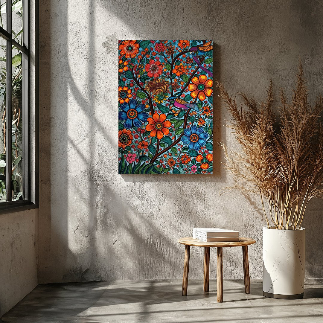 Immerse yourself in the vivid allure of 'Vibrant Garden Symphony,' a masterpiece that brings nature for Entrance
